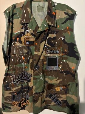 Upcycled Crafter Camo jacket